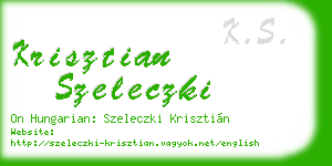 krisztian szeleczki business card